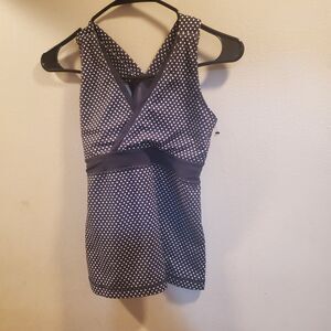 lululemon polka dot Mesh Panel Racerback  tank top Size 4
